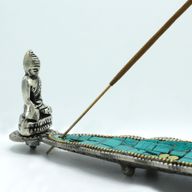 Porte-encens Tibétain Bouddha à Longue Feuille