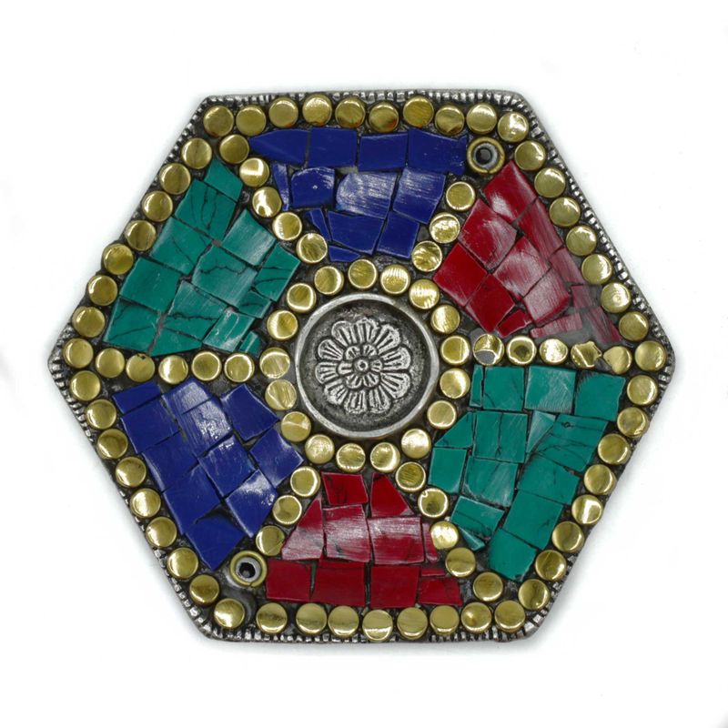 Porte-Encens & Cônes Tibétain Plaque Hexagonale