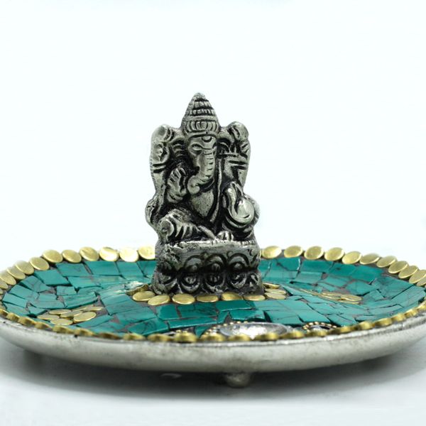 Porte-Encens & Cônes Tibétain Assiette Ganesh