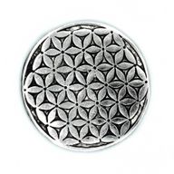Porte-Encens Fleur de Vie en Aluminium Poli 11cm