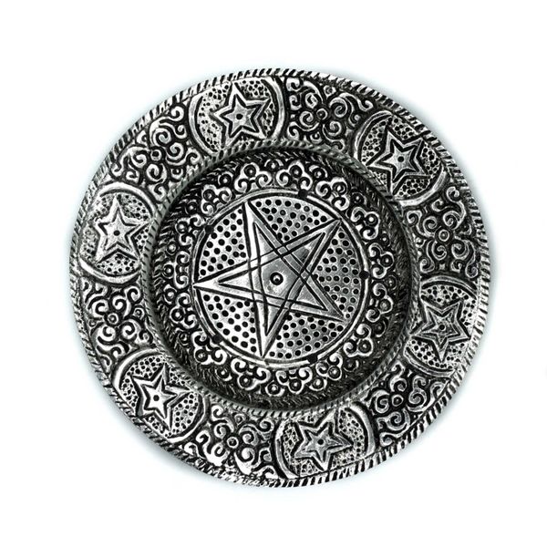 Porte-Encens Pentagone en Aluminium Poli 11.5cm