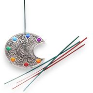Porte Encens Lune Sept Chakras 11.5cm