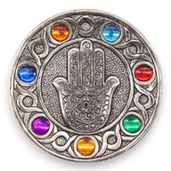 Porte-encens Main de Fatma à Sept Chakras 11.5cm