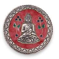 Porte-Encens Bouddha Décoratif Rouge 10cm