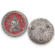 Porte-Encens Bouddha Décoratif Rouge 10cm