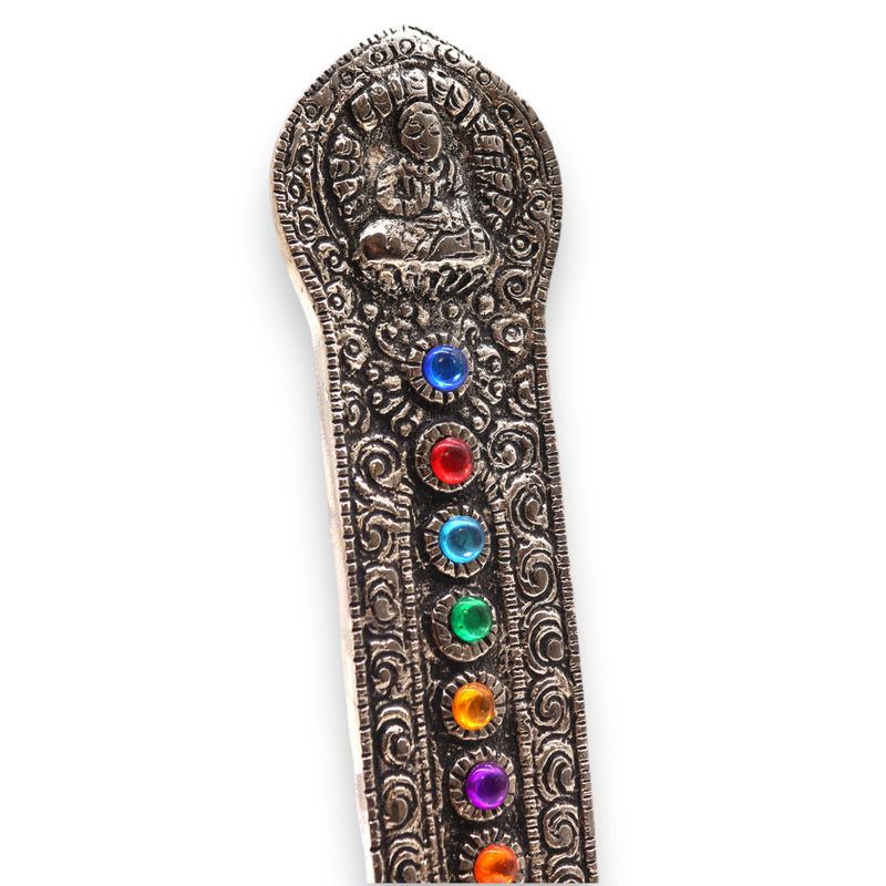 Porte-encens Bouddha Tour 7 Chakras 16x6x7cm