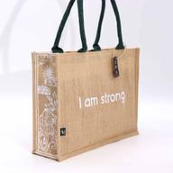 Grand Sac en Jute Hop Hare - I am Strong