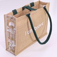 Grand Sac en Jute Hop Hare - I am Brave