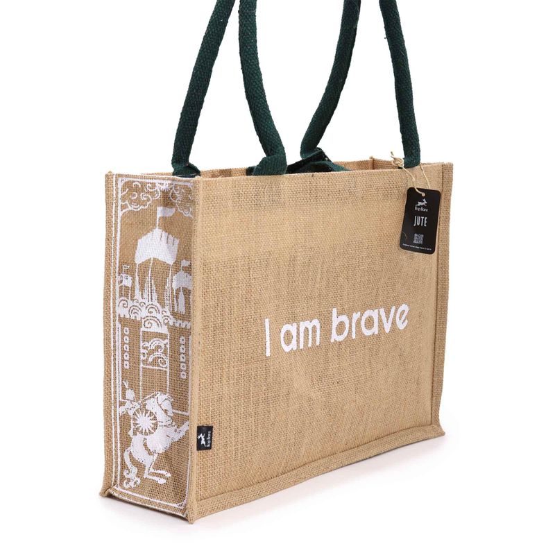 Grand Sac en Jute Hop Hare - I am Brave