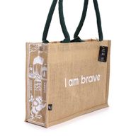 Grand Sac en Jute Hop Hare - I am Brave