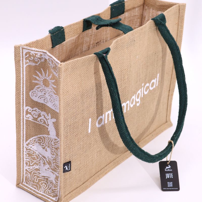 Grand Sac en Jute Hop Hare - I am Magical