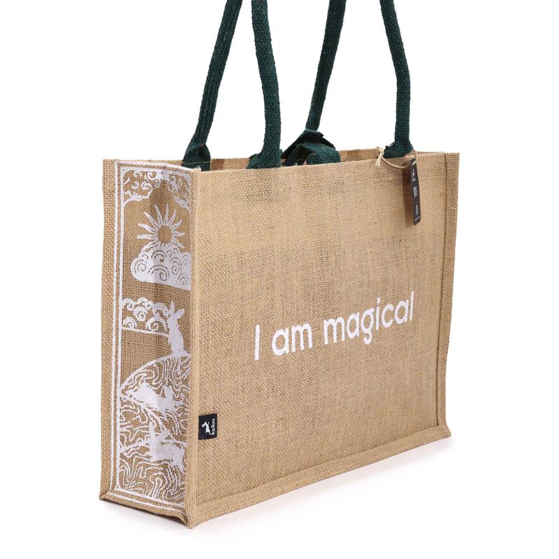 Grand Sac en Jute Hop Hare - I am Magical