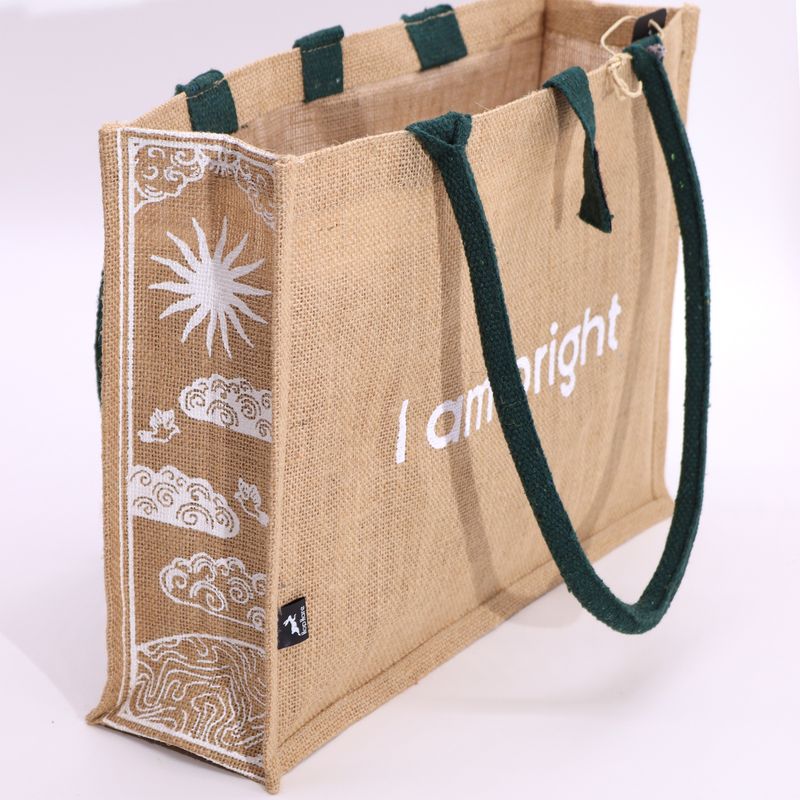Grand Sac en Jute Hop Hare - I am Bright