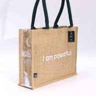Grand Sac en Jute Hop Hare - I am Powerful