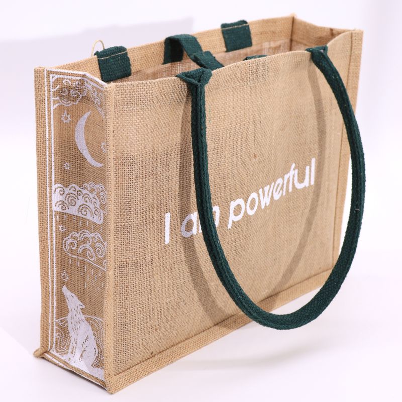 Grand Sac en Jute Hop Hare - I am Powerful