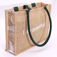 Grand Sac en Jute Hop Hare - I am Powerful