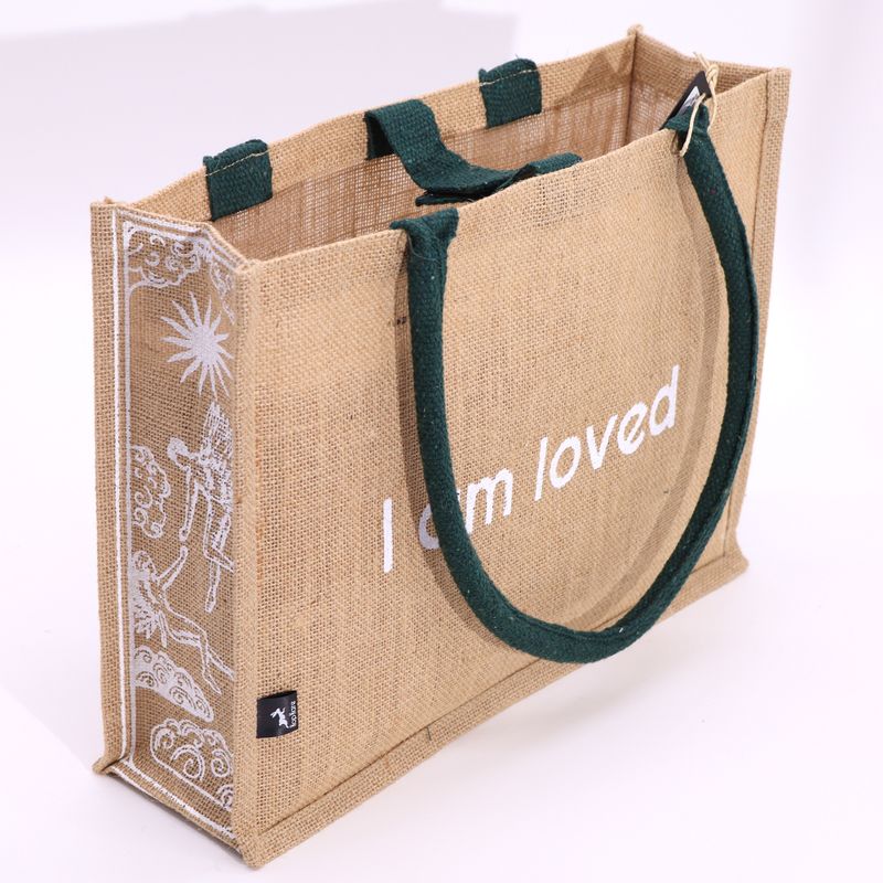 Grand Sac en Jute Hop Hare - I am Loved