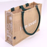 Grand Sac en Jute Hop Hare - I am Loved