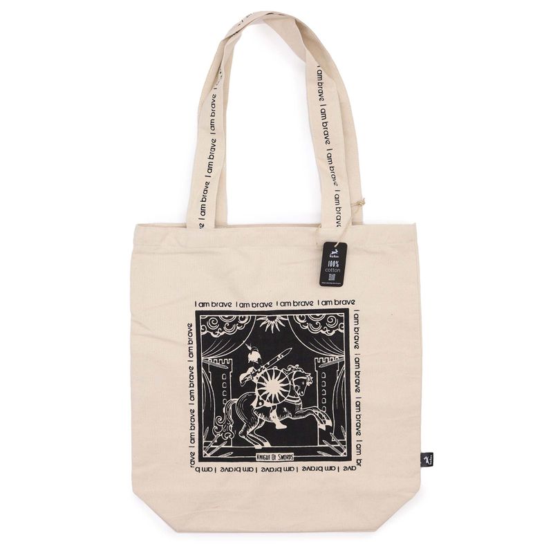 Tote Bag Hop Hare - I am Brave - Toile de Coton 10oz