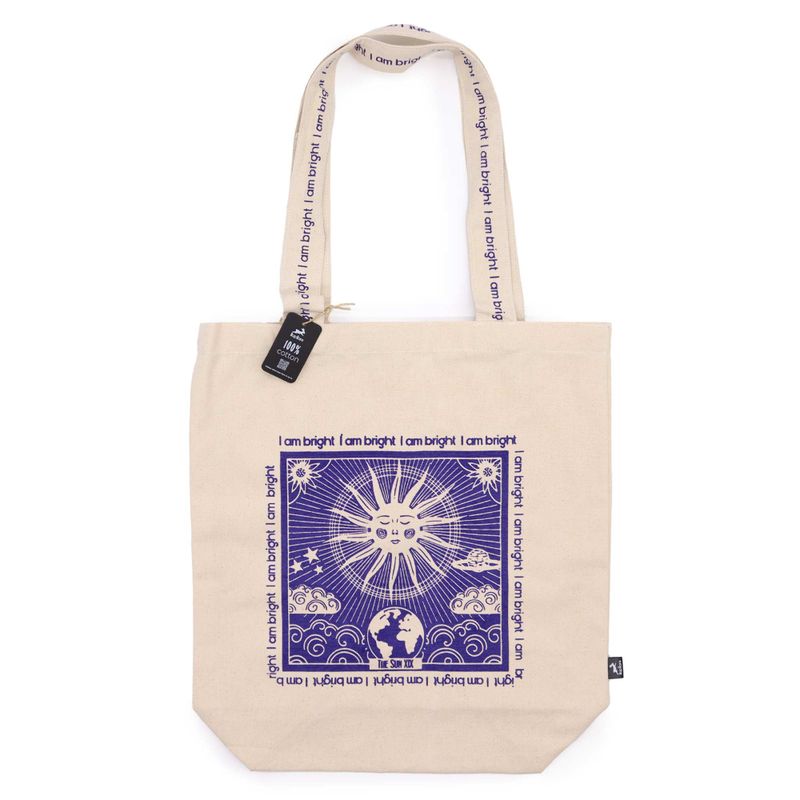 Tote Bag Hop Hare - I am Bright - Toile de Coton 10oz