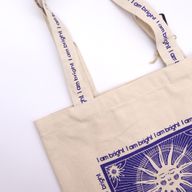 Tote Bag Hop Hare - I am Bright - Toile de Coton 10oz