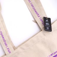 Tote Bag Hop Hare - I am Powerful - Toile de Coton 10oz