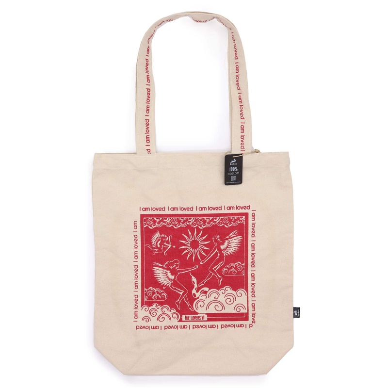 Tote Bag Hop Hare - I am Loved - Toile de Coton 10oz