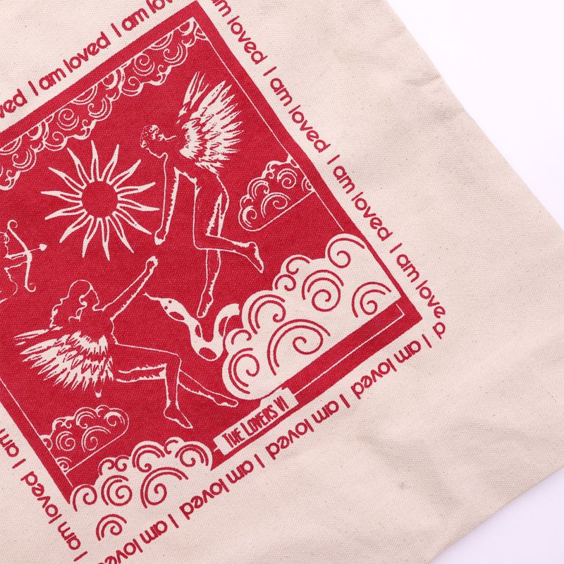 Tote Bag Hop Hare - I am Loved - Toile de Coton 10oz
