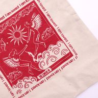 Tote Bag Hop Hare - I am Loved - Toile de Coton 10oz
