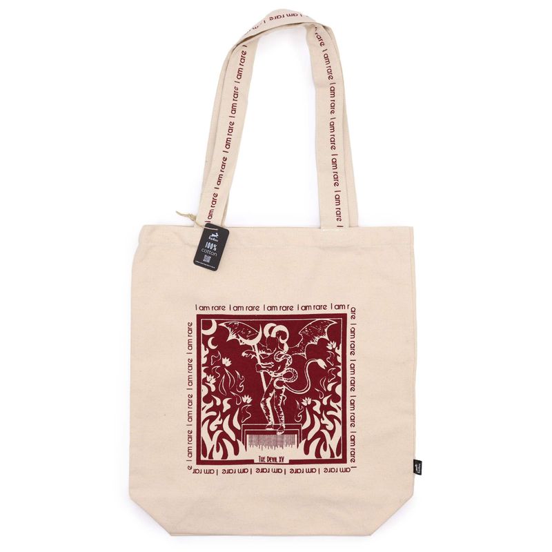 Tote Bag Hop Hare - I am Rare - Toile de Coton 10oz