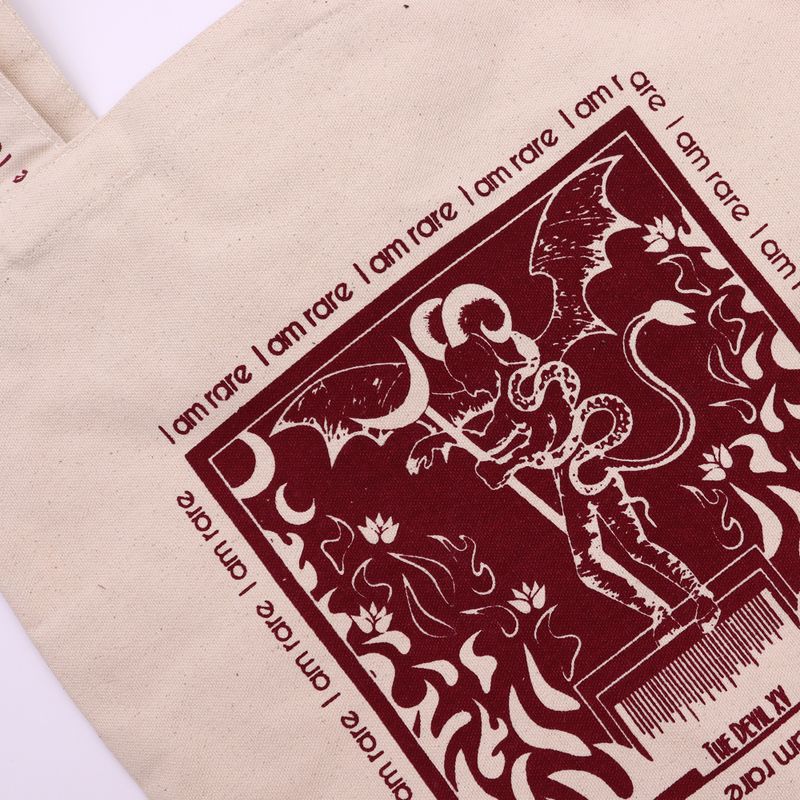 Tote Bag Hop Hare - I am Rare - Toile de Coton 10oz