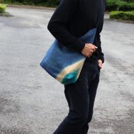 Sac à Bandoulière Souple - Bleu Denim