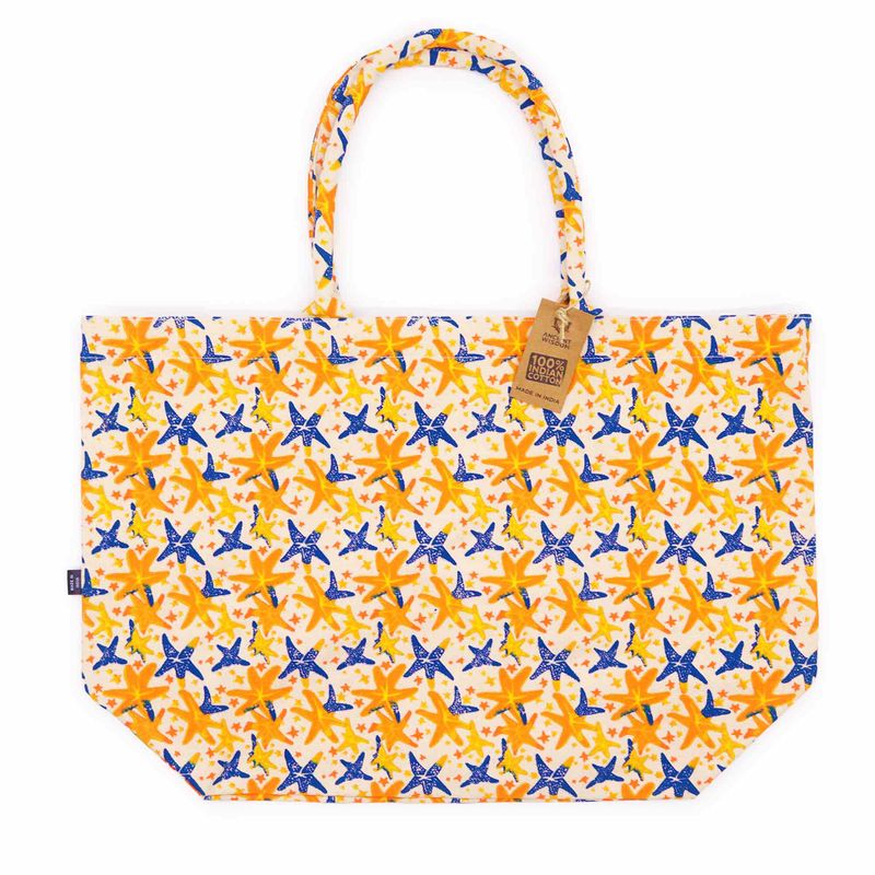 Sac Grand Éclat - Étoile de Mer Abstraite