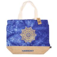 Sac Entièrement Naturel - Délavage Bleu - Mandala - Harmonie