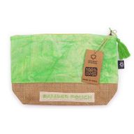 Pochette en Coton & Jute - Terre Mère Verte - Aspect Délavé