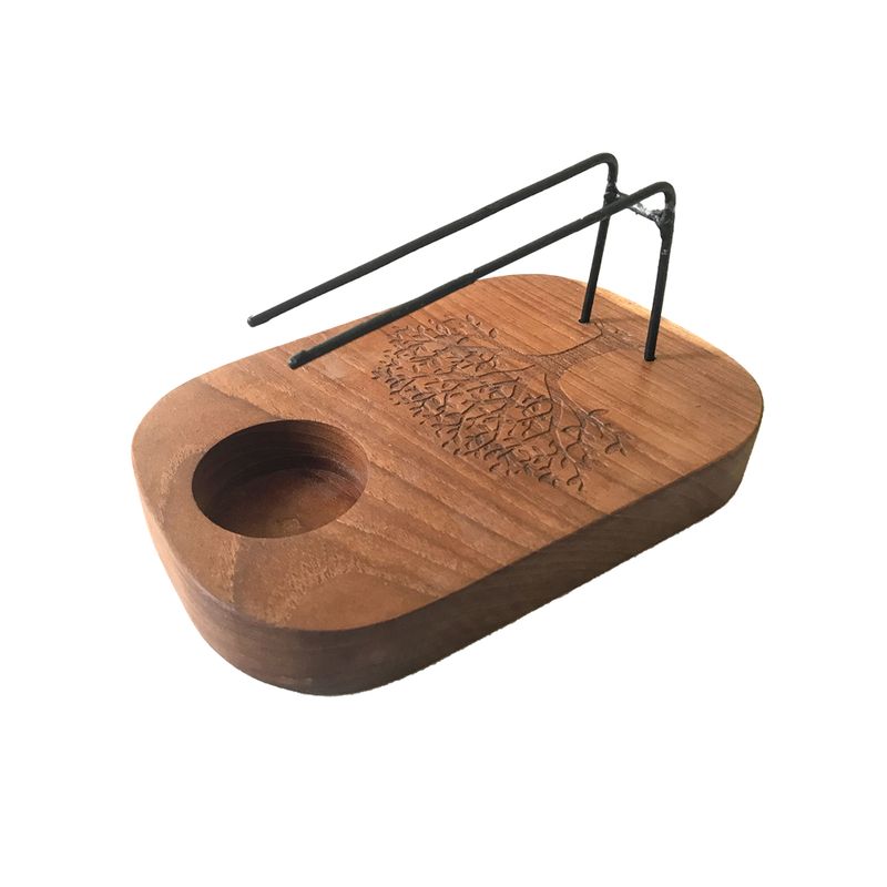 Brûleur Palo Santo - Bois de Teck -  Design Motif de l'Arbre de Vie