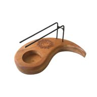 Brûleur Palo Santo en Forme de Goutte d'Eau - Bois de Teck - Design Yin & Yang