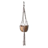 Petit Porte-pot en Macramé - Beige - 75 cm
