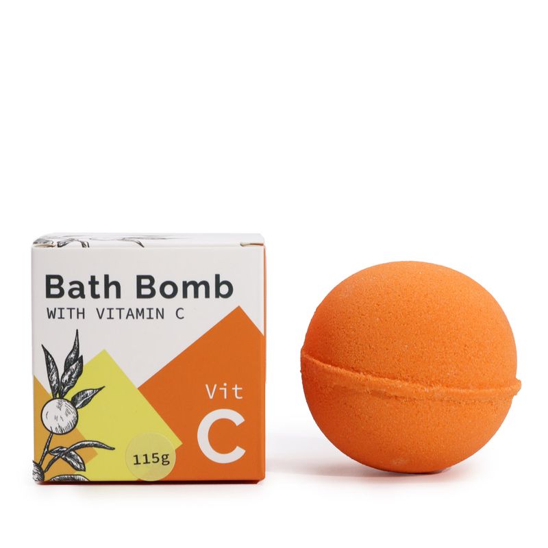Bombe de Bain Infusée de Vitamine C aux Huiles Essentielles
