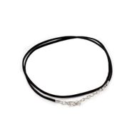 Paquets de Cordons Pendentifs Imitation Daim - 2.5mm x 55cm - Noir A001
