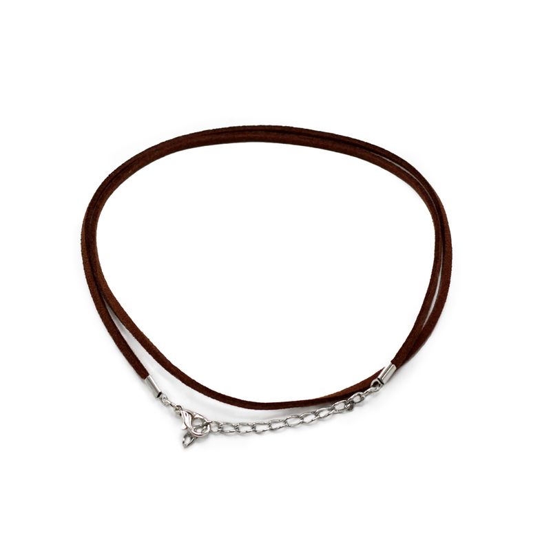 Paquets de Cordons Pendentifs Imitation Daim - 2.5mm x 55cm - Dark Brown A010