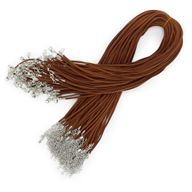 Paquets de Cordons Pendentifs Imitation Daim - 2.5mm x 55cm - Dark Brown A010