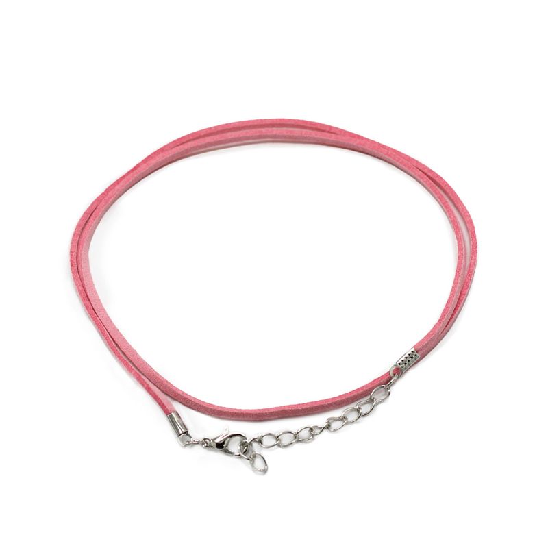 Paquets de Cordons Pendentifs Imitation Daim - 2.5mm x 55cm - Pink A064