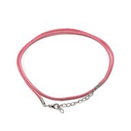 Paquets de Cordons Pendentifs Imitation Daim - 2.5mm x 55cm - Pink A064