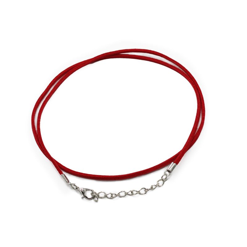 Paquets de Cordons Pendentifs Imitation Daim - 2.5mm x 55cm - Red A056