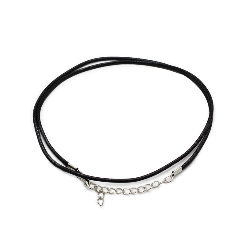 Packs Cordons en Coton Ciré Pour Pendentifs - 2mm x 55cm - Assortis - Noir