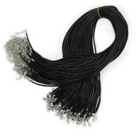 Packs Cordons en Coton Ciré Pour Pendentifs - 2mm x 55cm - Assortis - Noir