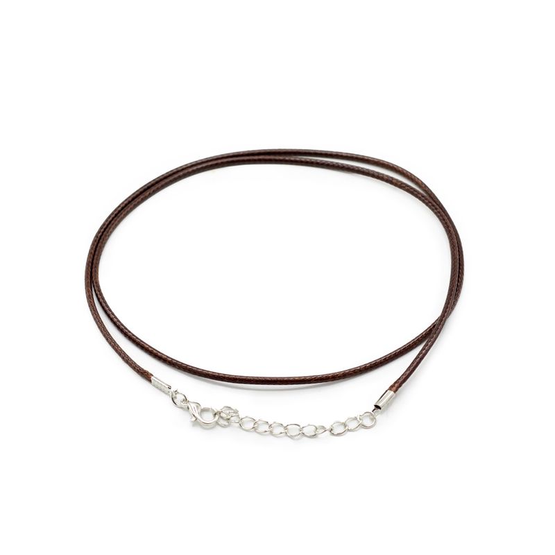 Packs Cordons en Coton Ciré Pour Pendentif - 2mm x 55cm - Assortis - Marron Foncé