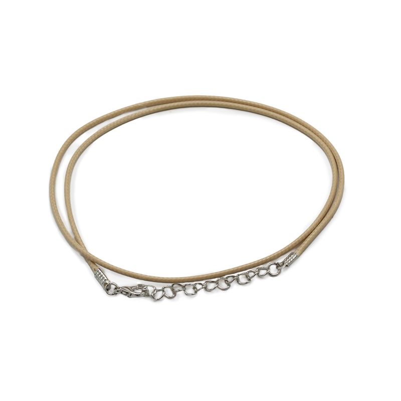 Packs Cordons en Coton Ciré Pour Pendentifs - 2mm x 55cm - Assortis - Tan