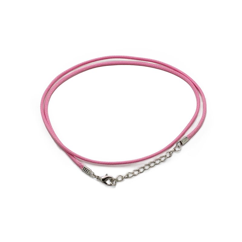Packs Cordons en Coton Ciré Pour Pendentifs - 2mm x 55cm - Assortis - Rose